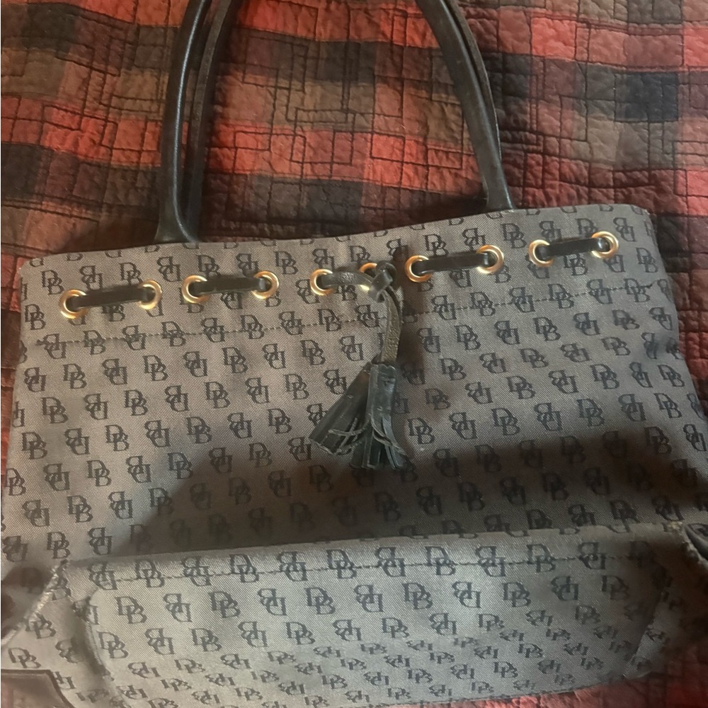 Dooney & Bourke Black and Gray Monogram Purse